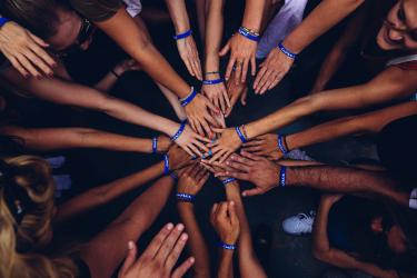Group of hands together